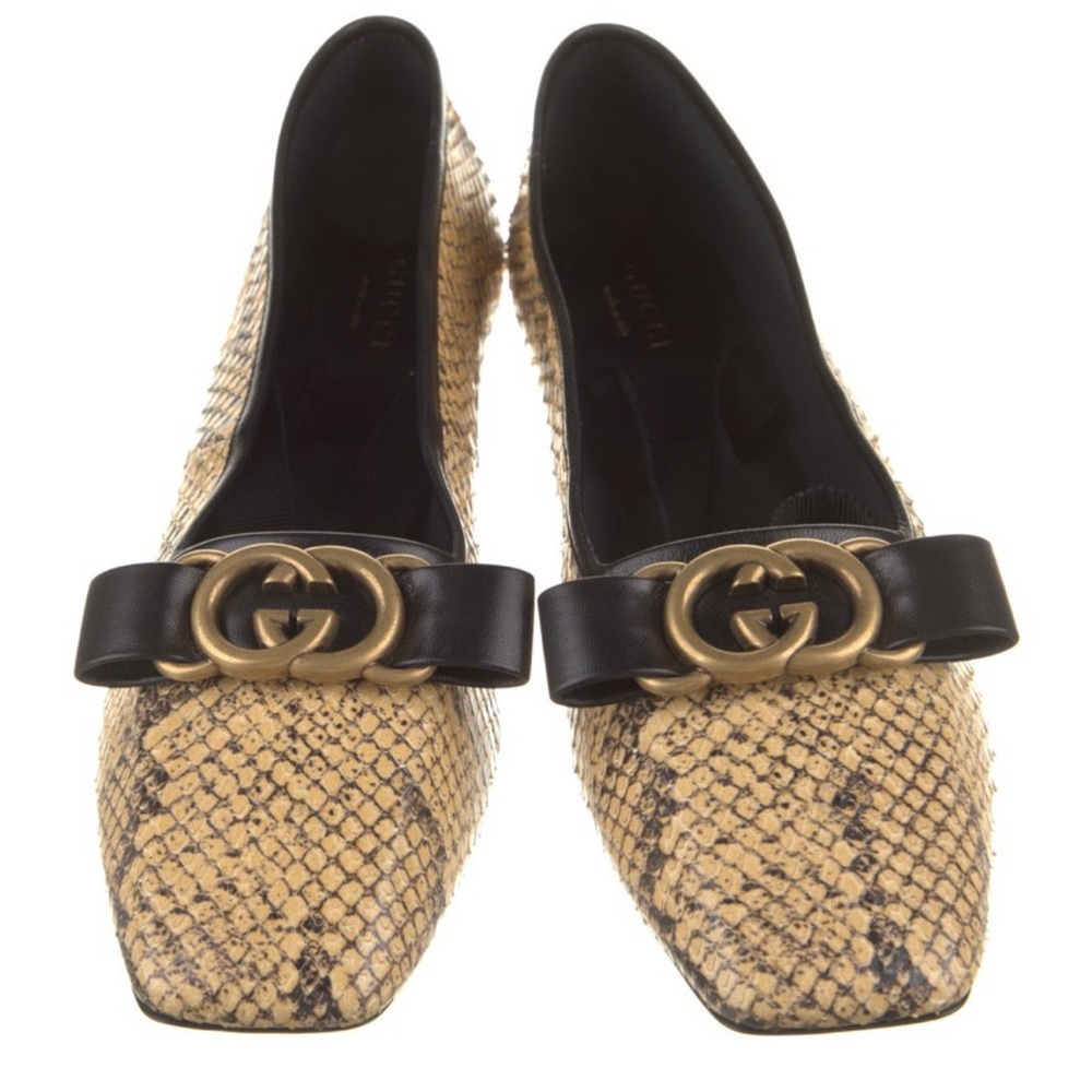 Gucci Snakeskin Flats - Picture 2 of 5